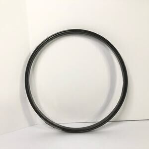 vintage embroidery hoop metal and cork with spring as is not marked 7 inch round